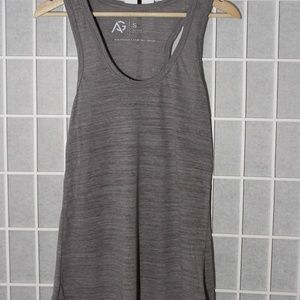 Women's GRAY split back trebled jersey tank (LAA18